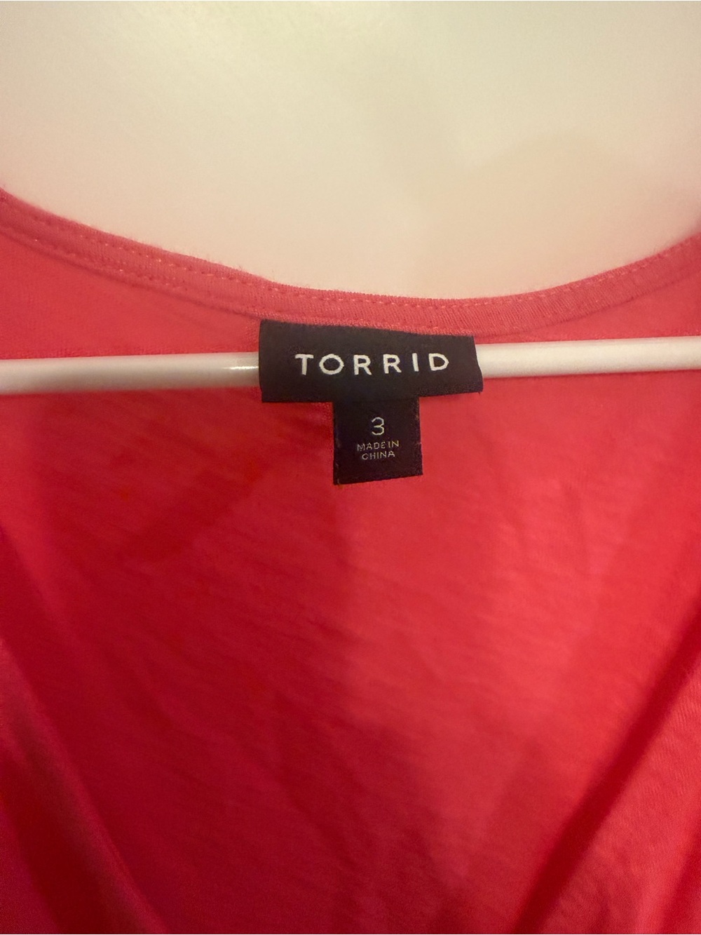 Torrid Pink Ruffled V-Neck Top - Picture 3 of 3